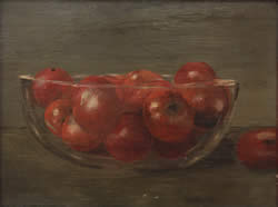 Ernst te Peerdt: Rote Äpfel in Glasschale